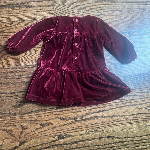 Just One You/ Carters Baby Dress Red Velvet Dress for Girl Sz 3mo - Picture 2 of 5